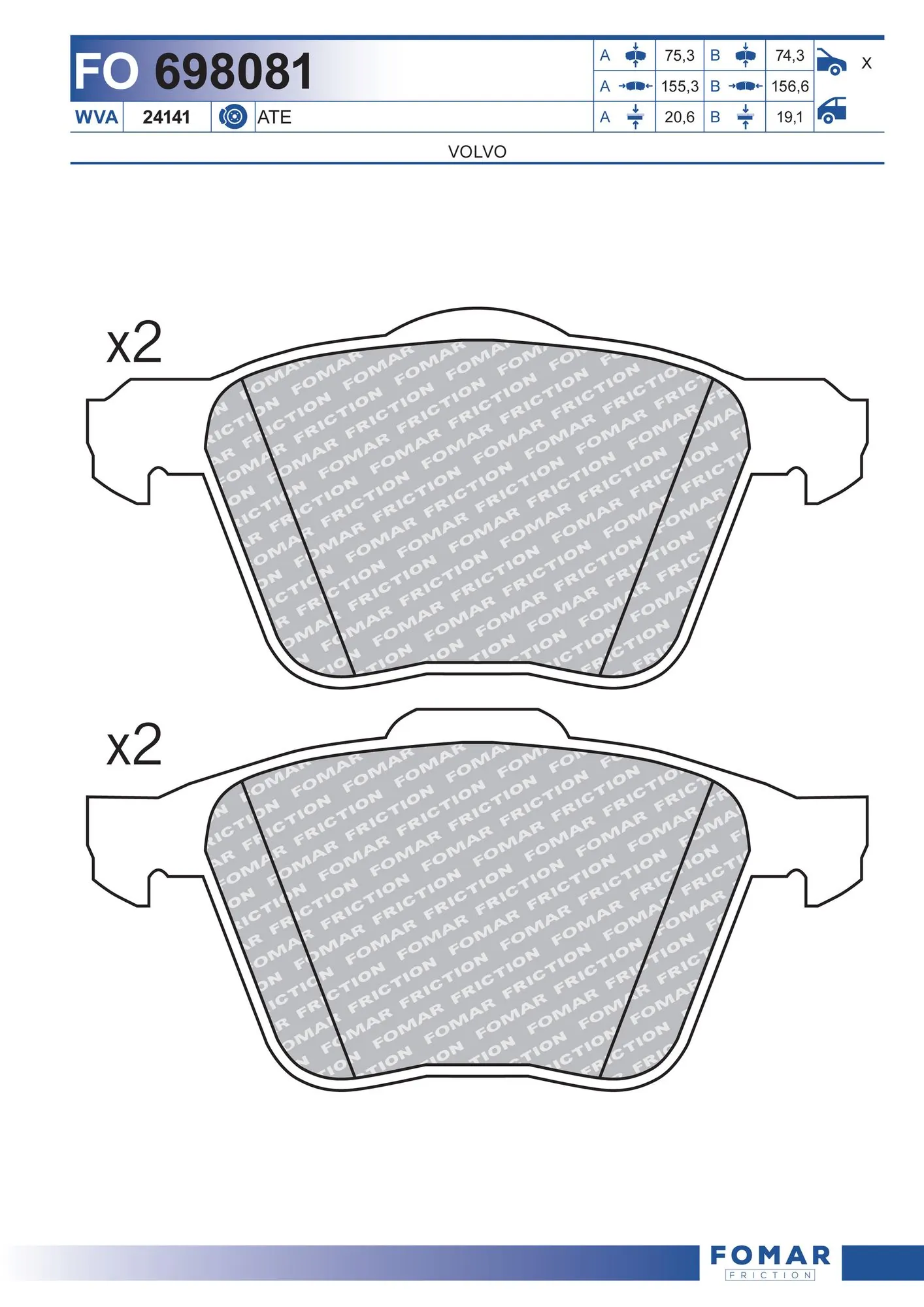 Brake Pad Set, disc brake